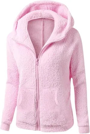 GOFULY Womens Hoodies Zip Up Lightweight Fleece Lined Sherpa Jacket Western Fall Winter Coats With Pockets Solid Outfits 2024