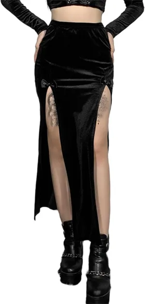 Gothic Skirts for Women Punk Rave Y2k Emo Fairy Grunge Goth Steampunk