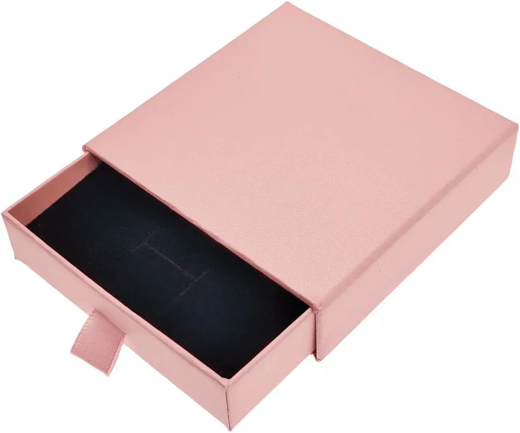 GymRichy 2 Pack Jewelry Gift Boxes Cardboard Jewelry Boxes, 4 x 4 x 1.4 Inch Small Gift Boxes for Jewelry Earrings Necklaces Handmade Bangles Bracelets (Pink)
