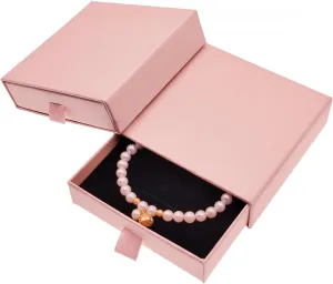 GymRichy 2 Pack Jewelry Gift Boxes Cardboard Jewelry Boxes, 4 x 4 x 1.4 Inch Small Gift Boxes for Jewelry Earrings Necklaces Handmade Bangles Bracelets (Pink)