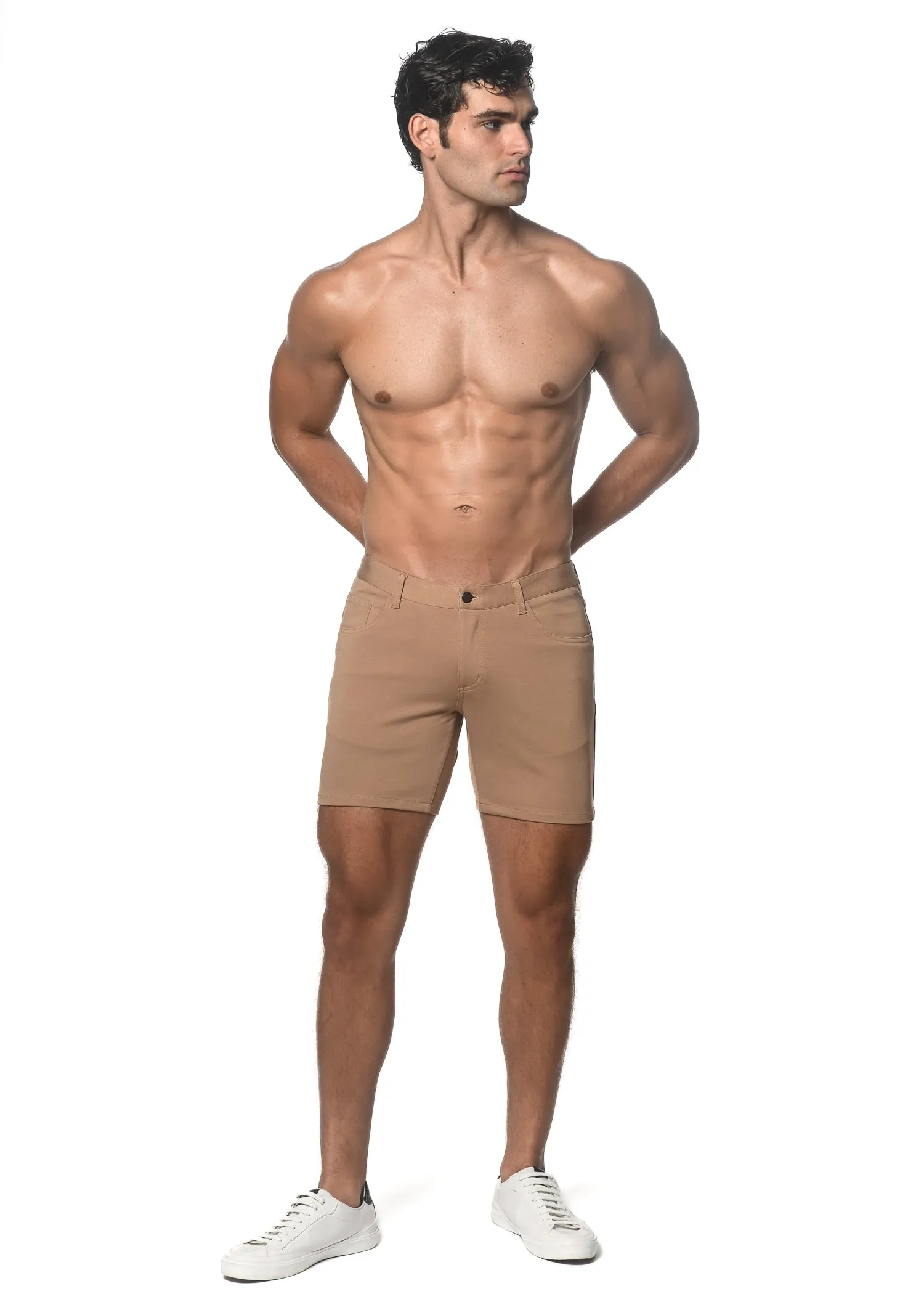 HAZEL 5" INSEAM STRETCH KNIT JEANS SHORTS ST-1932