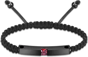 Imrsanl Cremation Jewelry Urn Bracelet for Ashes - Braided Adjustable Bracelet for Men Women - Manmade Urn Jewelry