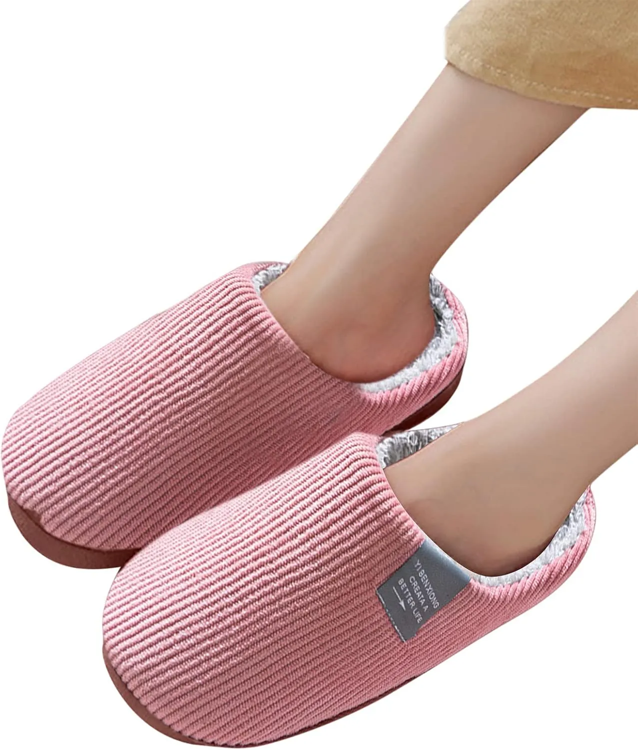 Indoor House Slippers for Men with Soft Sole and Arch Support Mens Slippers with Arch Support Pink House Shoes Warm Slippers for Women Indoor Outdoor Christmas Garden Flag Gifts for Wife 2023