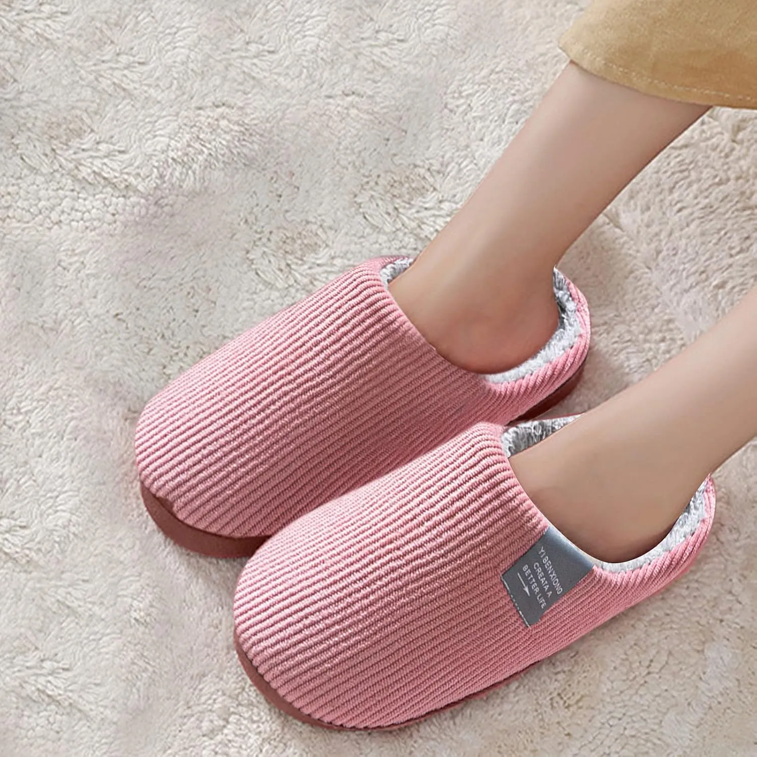 Indoor House Slippers for Men with Soft Sole and Arch Support Mens Slippers with Arch Support Pink House Shoes Warm Slippers for Women Indoor Outdoor Christmas Garden Flag Gifts for Wife 2023