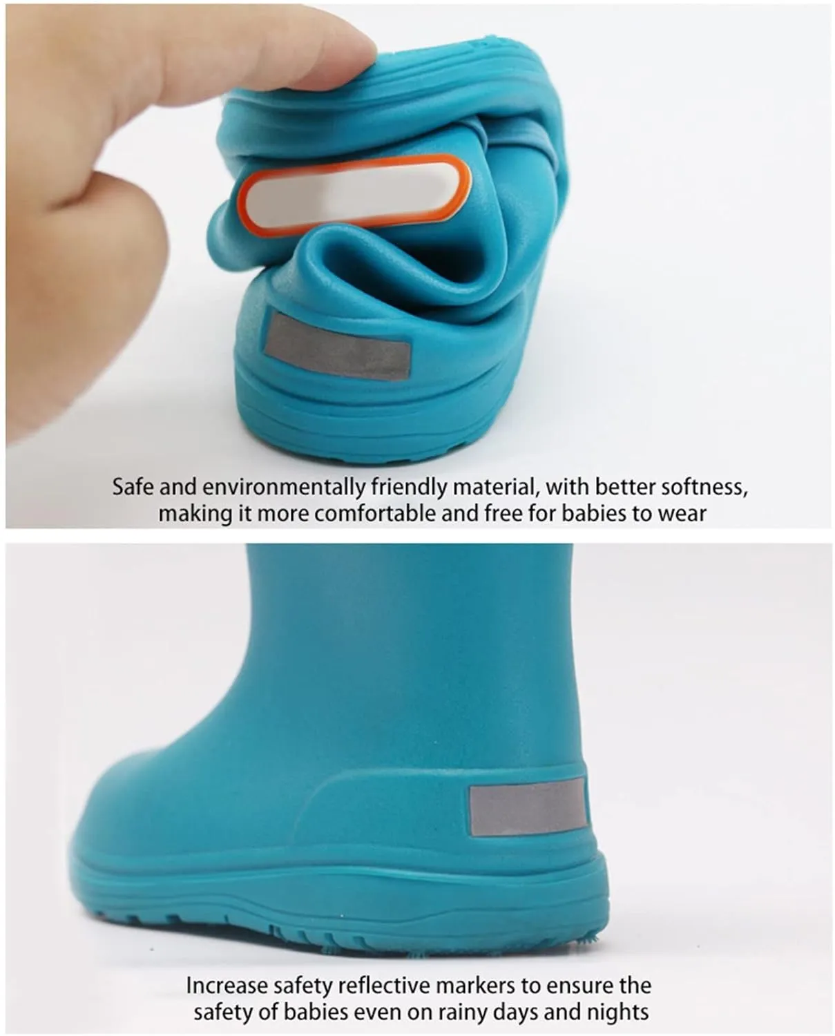 IWIHMIV Baby Rain Boot Infant Rain Boots Boys' Boots Toddler Kids Baby Boys Girls Cartoon Waterproof Rain Non Slip Rain Boots