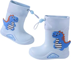 IWIHMIV Toddler Dinosaur Rain Boots Lightweight Waterproof Rainboots Outdoor Boys And Girls Water Shoes Non-Slip Rain Boots