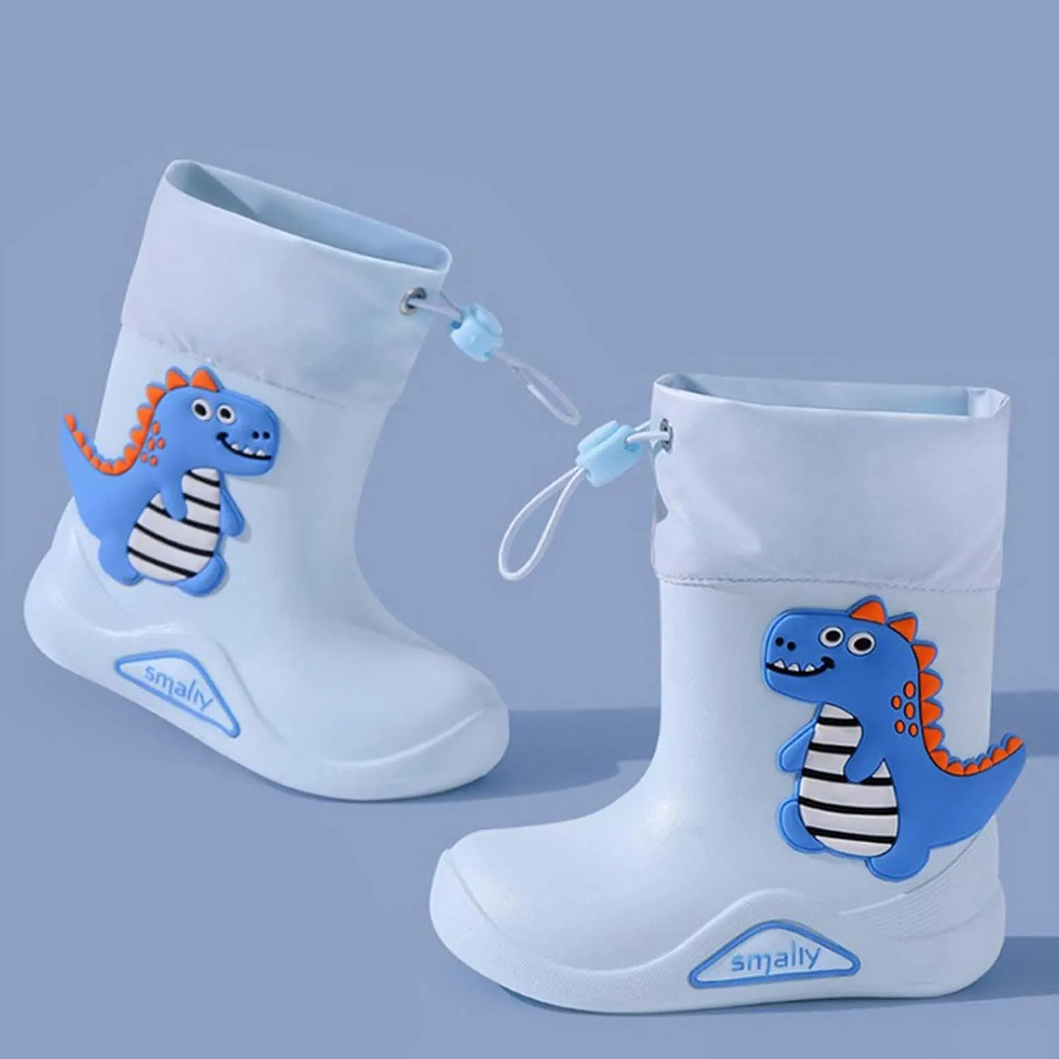 IWIHMIV Toddler Dinosaur Rain Boots Lightweight Waterproof Rainboots Outdoor Boys And Girls Water Shoes Non-Slip Rain Boots
