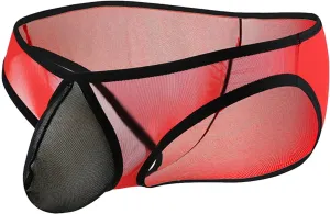 JEShifangjiusu Men'S Sexy G-String See Through Breathable Mesh Erotic Thong Underwear Lightweight Comfortable Briefs Bikini