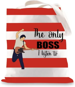 JNIAP Singer Fans Cosmetic Makeup Bag Rock Music Lover Gifts The Only Boss I Listen To Music Zipper Pouch Bag Singer Merchandise (red Only Boss tb)