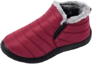 Ladmiple Winter Boots For Women Waterproof Snow Cute Ankle Booties Slip On Anti-Slip Fully Fur Lined Outdoor Walking Shoes