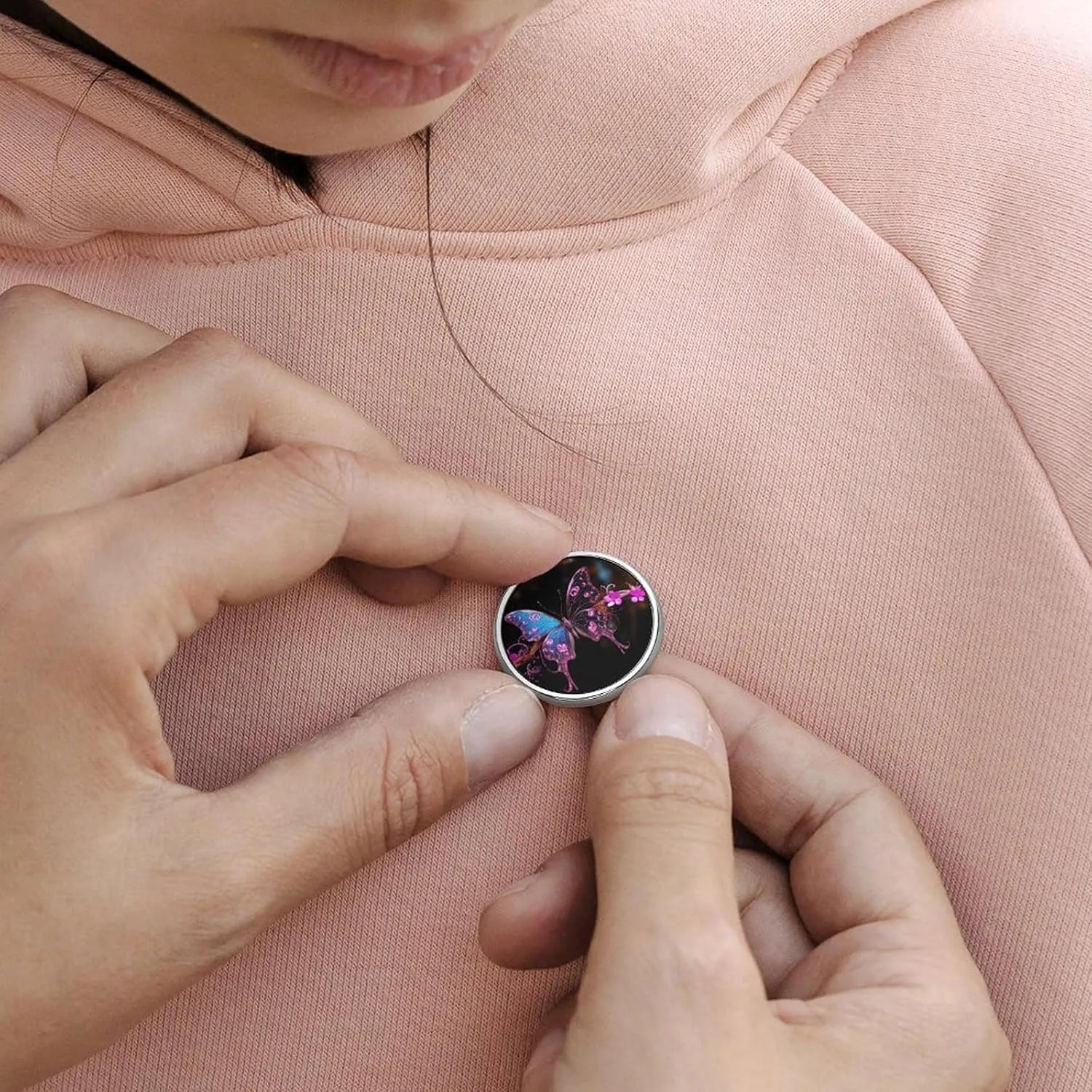 Lapel Pin for Men A Cat in A Nebula Fashion Brooch Pin -Cute Enamel Badges, Aluminum Alloy Metal Pinback for Hats, Shirts, Bags, Jackets & Accessories (1 Inch Round Button Pins)