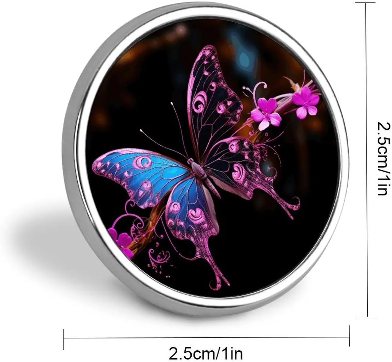 Lapel Pin for Men A Cat in A Nebula Fashion Brooch Pin -Cute Enamel Badges, Aluminum Alloy Metal Pinback for Hats, Shirts, Bags, Jackets & Accessories (1 Inch Round Button Pins)