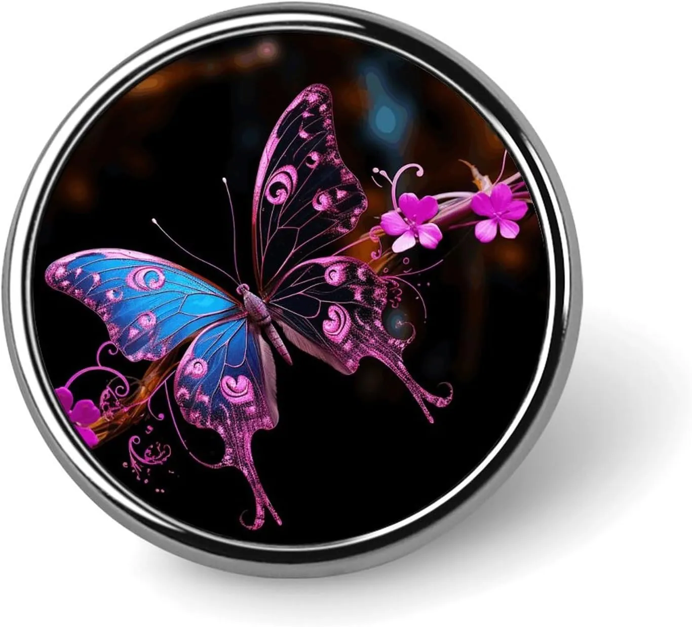 Lapel Pin for Men A Cat in A Nebula Fashion Brooch Pin -Cute Enamel Badges, Aluminum Alloy Metal Pinback for Hats, Shirts, Bags, Jackets & Accessories (1 Inch Round Button Pins)