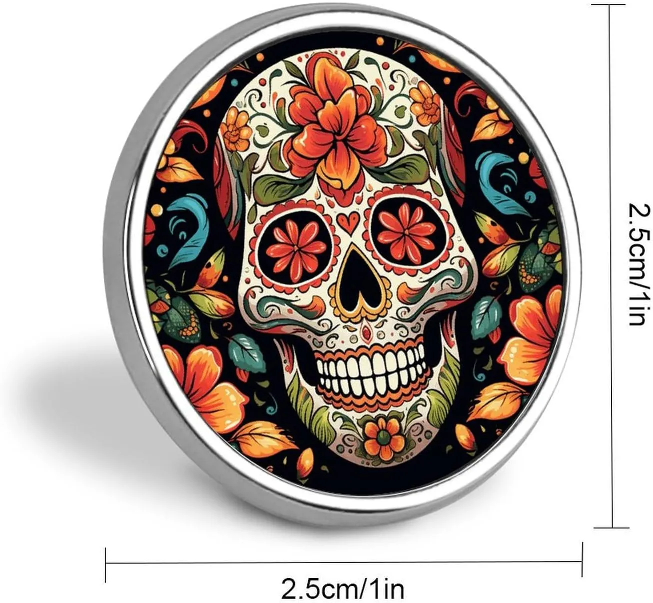 Lapel Pin for Men Brooches And Pins for Women - Bees And Sunflowers on Old Paper Round Metal Badge for Shirts, Jackets, Hats | Durable Fashion Accessory & Gift for Men, Women, Events