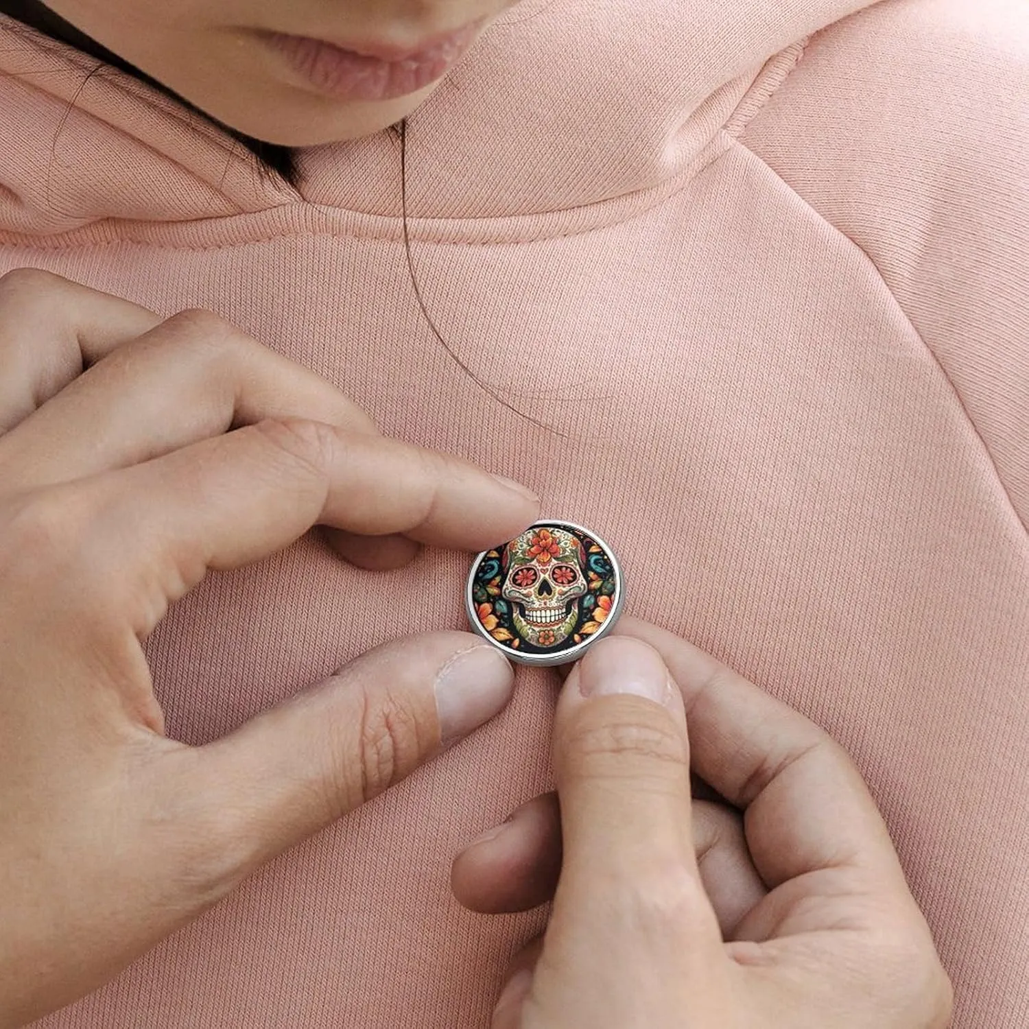 Lapel Pin for Men Brooches And Pins for Women - Bees And Sunflowers on Old Paper Round Metal Badge for Shirts, Jackets, Hats | Durable Fashion Accessory & Gift for Men, Women, Events