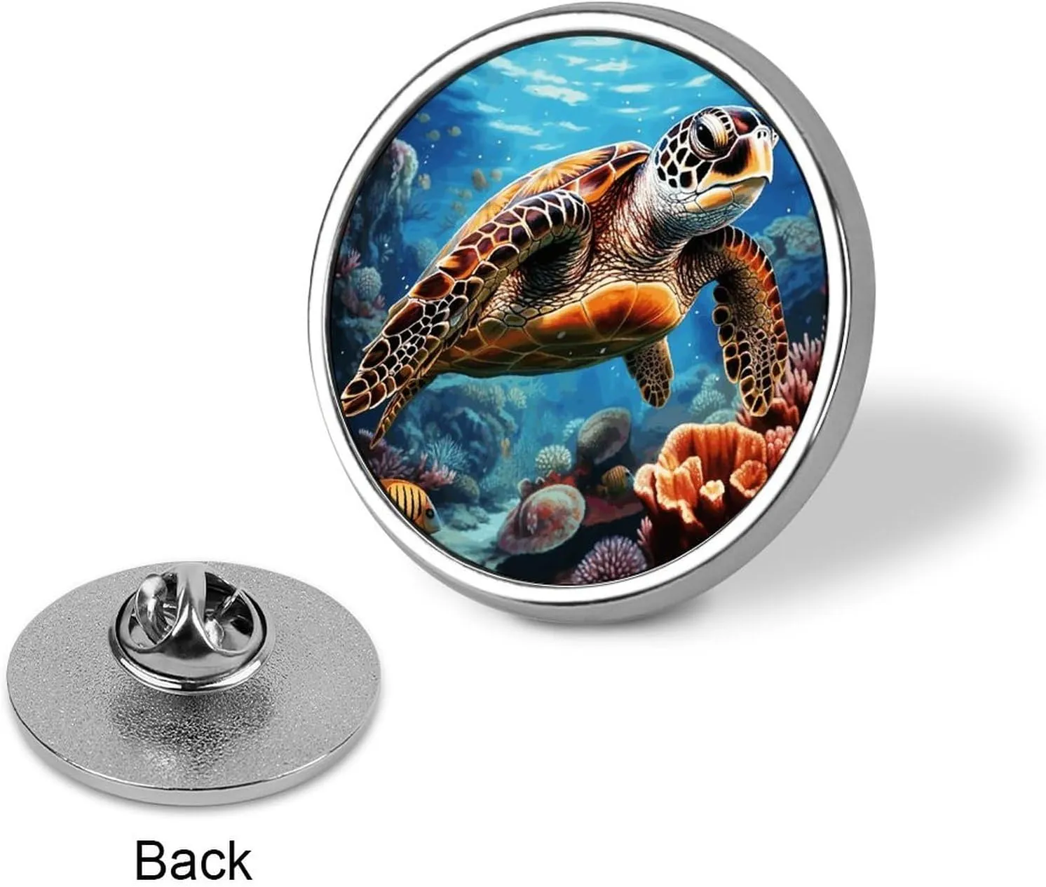 Lapel Pin for Men Brooches And Pins for Women - Fox in The Woods Round Metal Badge for Shirts, Jackets, Hats | Durable Fashion Accessory & Gift for Men, Women, Events