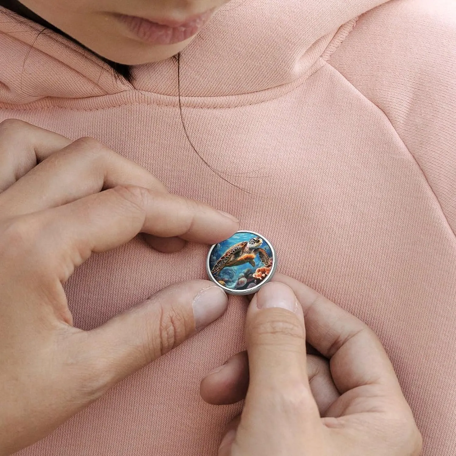 Lapel Pin for Men Brooches And Pins for Women - Fox in The Woods Round Metal Badge for Shirts, Jackets, Hats | Durable Fashion Accessory & Gift for Men, Women, Events