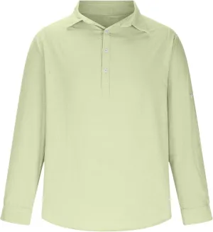 Linen Shirts for Men Casual Button Down Shirt Loose Long Sleeve Collared Tops Casual Vacation Holiday Beach Tshirt