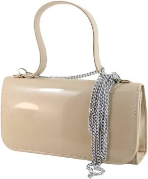 LONI Clutch Bag Purse for Women Patent Wedding Prom Handbag Small