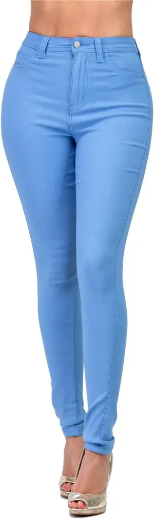 LOVER BRAND FASHION High Rise-Waisted Colored Destroyed Ripped Distressed Jeans Pants for Women