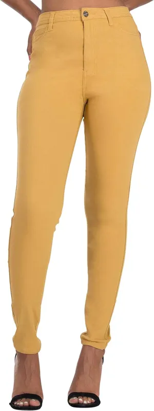 LOVER BRAND FASHION High Rise-Waisted Colored Destroyed Ripped Distressed Jeans Pants for Women