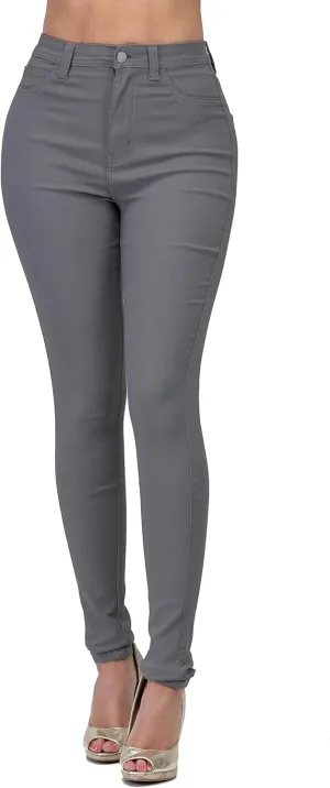 LOVER BRAND FASHION High Rise-Waisted Colored Destroyed Ripped Distressed Jeans Pants for Women