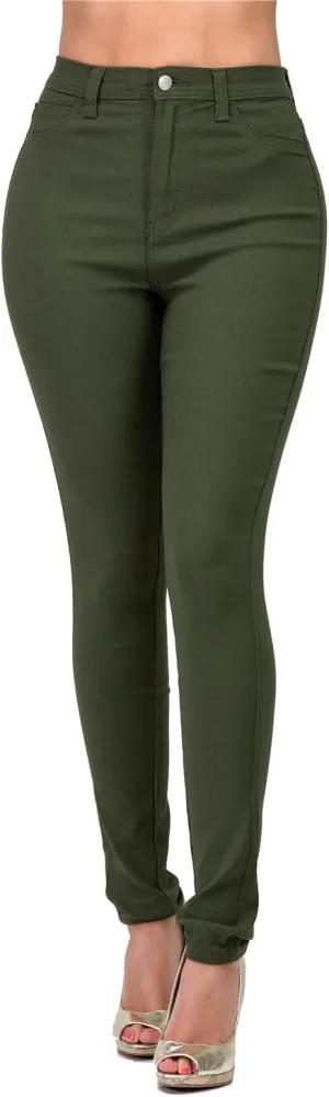 LOVER BRAND FASHION High Rise-Waisted Colored Destroyed Ripped Distressed Jeans Pants for Women
