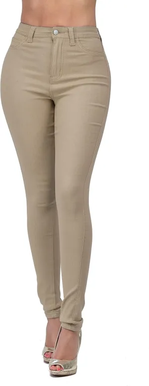 LOVER BRAND FASHION High Rise-Waisted Colored Destroyed Ripped Distressed Jeans Pants for Women