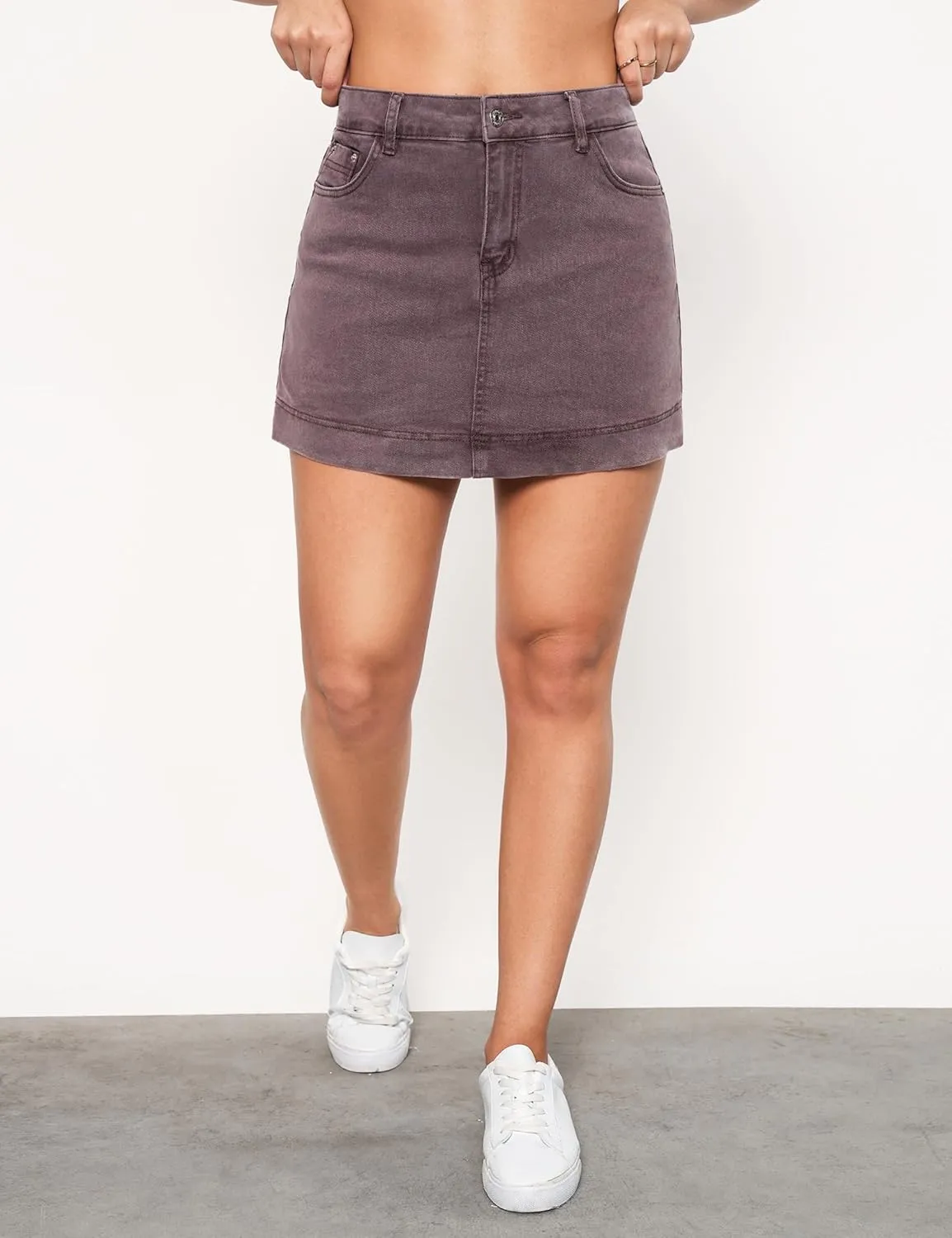 luvamia Jean Skorts for Woman Trendy High Waisted Stretchy Denim Skirt with Shorts Y2K Mini Skort Skirts Country Concert