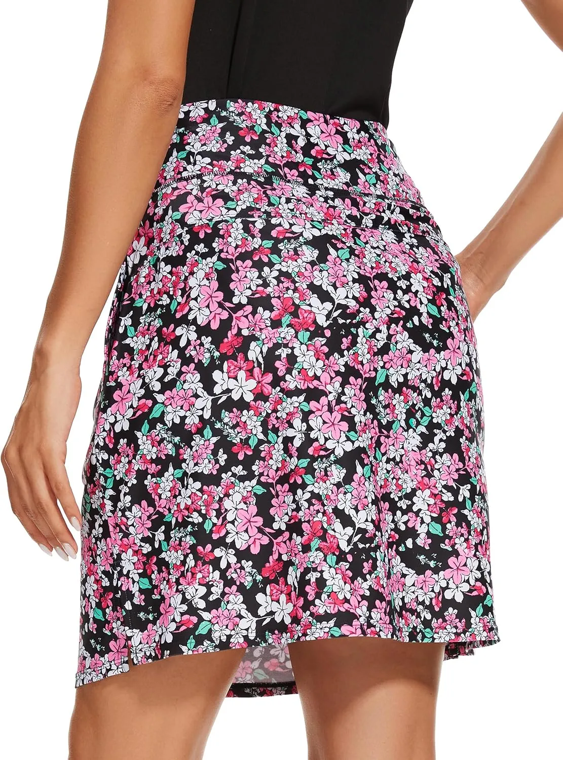 M MOTEEPI Skorts for Woman Golf Skirt Knee Length Tennis Athletic Skorts with Pockets