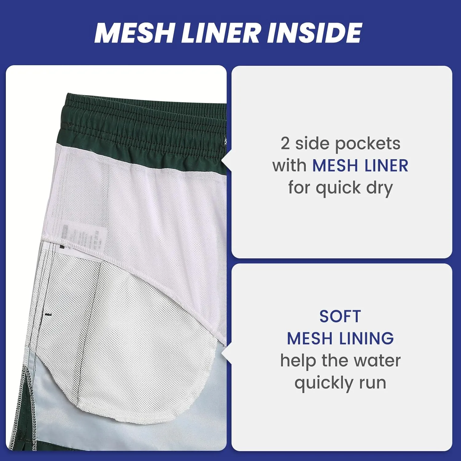 maamgic Mens Swim Trunks 5" with Mesh Lining Quick Dry Bathing Suits for Men Swim Shorts Swimwear