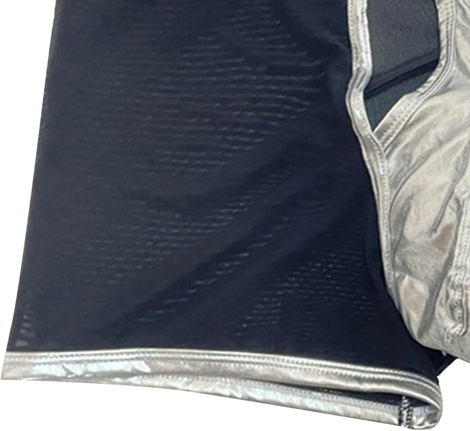 Maiyifu-GJ Men's See Through Bulge Pouch Sexy Underwear Faux Leather Breathable Mesh Briefs Short Leg Underpants