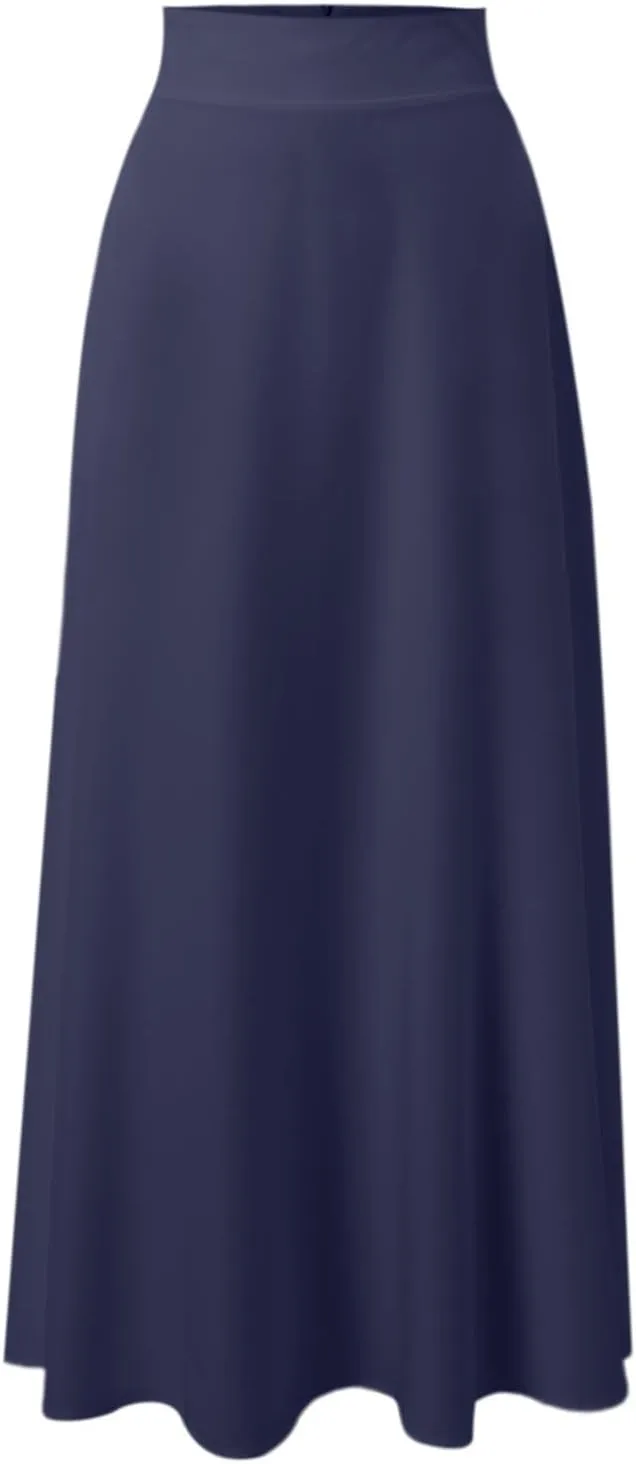 Maxi Skirts for Women 2025 Summer Boho Flowy A-Line Long Skirts Elastic Waist Summer Skirts with Pockets