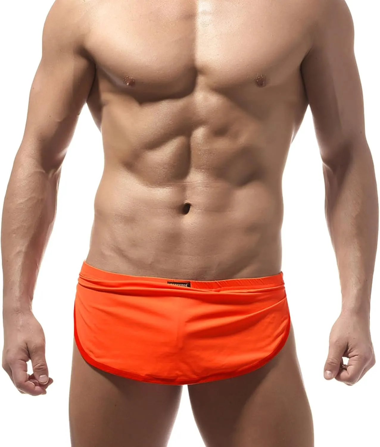 Mens Boxer Briefs with Large Split Sides Sexy Pouch Thong G-String Inner Lining