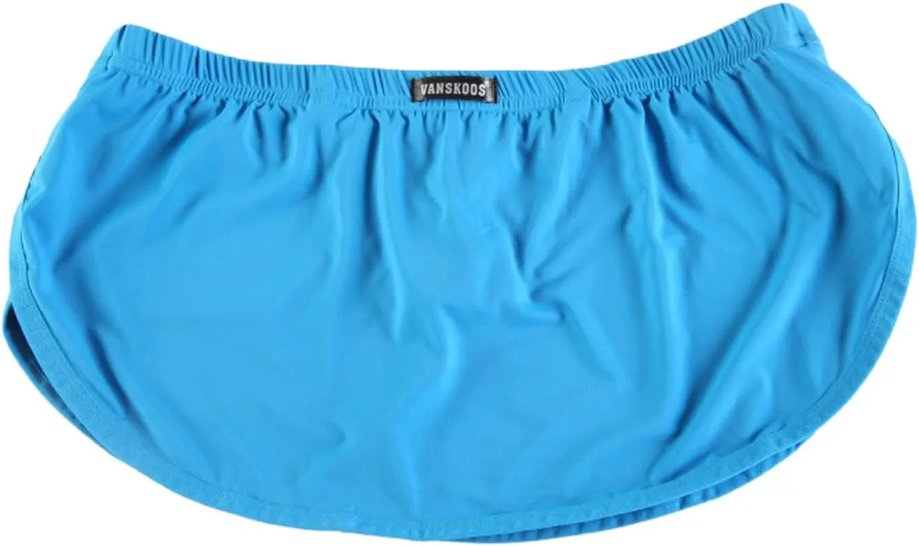 Mens Boxer Briefs with Large Split Sides Sexy Pouch Thong G-String Inner Lining