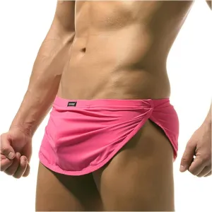 Mens Boxer Briefs with Large Split Sides Sexy Pouch Thong G-String Inner Lining