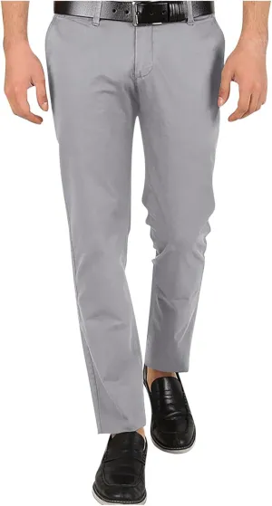 Men's Business Straight Leg Pants Casual Trendy Solid Color Dress Pants Office Work Lightweight Slim Fit Trousers