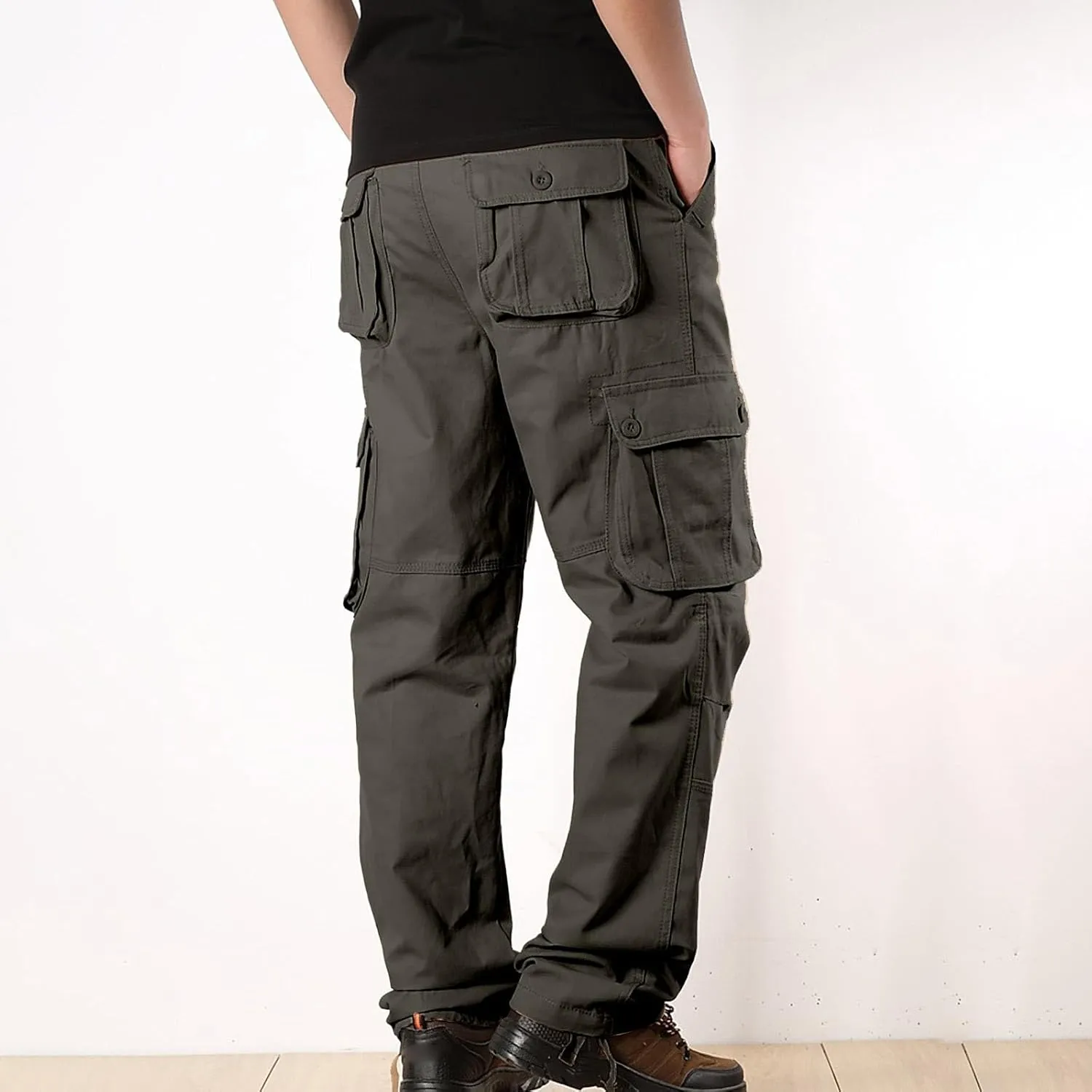 Mens Cargo Pants Casual Pantaln para Hombre De Moda Work Pants for Men Cargo Big Men's Sweatpants Drawstring Pant