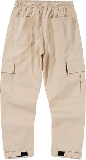 Men's Cargo Pants Sports Jogging Trousers Pockets Belt Chinos Pants Men Slim Fit Men's Lightweight Tactical Pants,