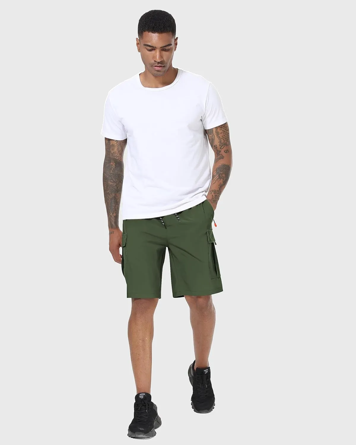Men's Cargo Shorts Quick Dry Lightweight Stretch Hiking Shorts for Men with 5 Pockets No Lining