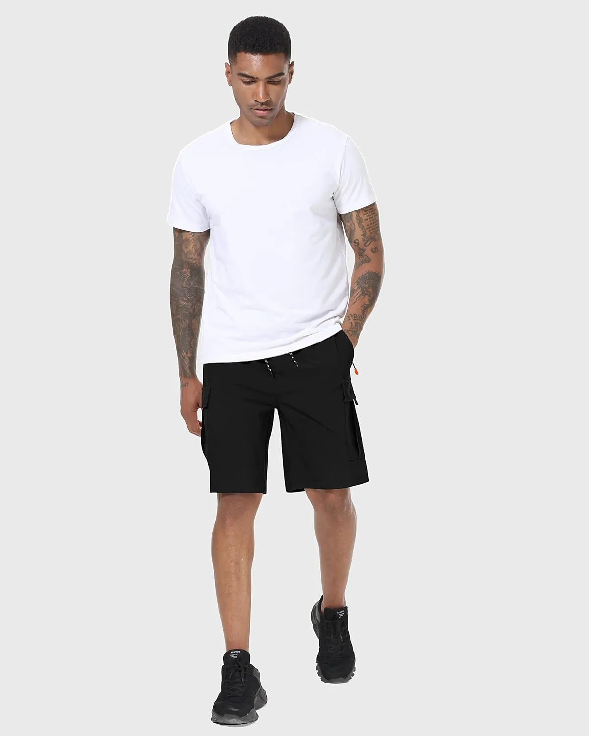 Men's Cargo Shorts Quick Dry Lightweight Stretch Hiking Shorts for Men with 5 Pockets No Lining