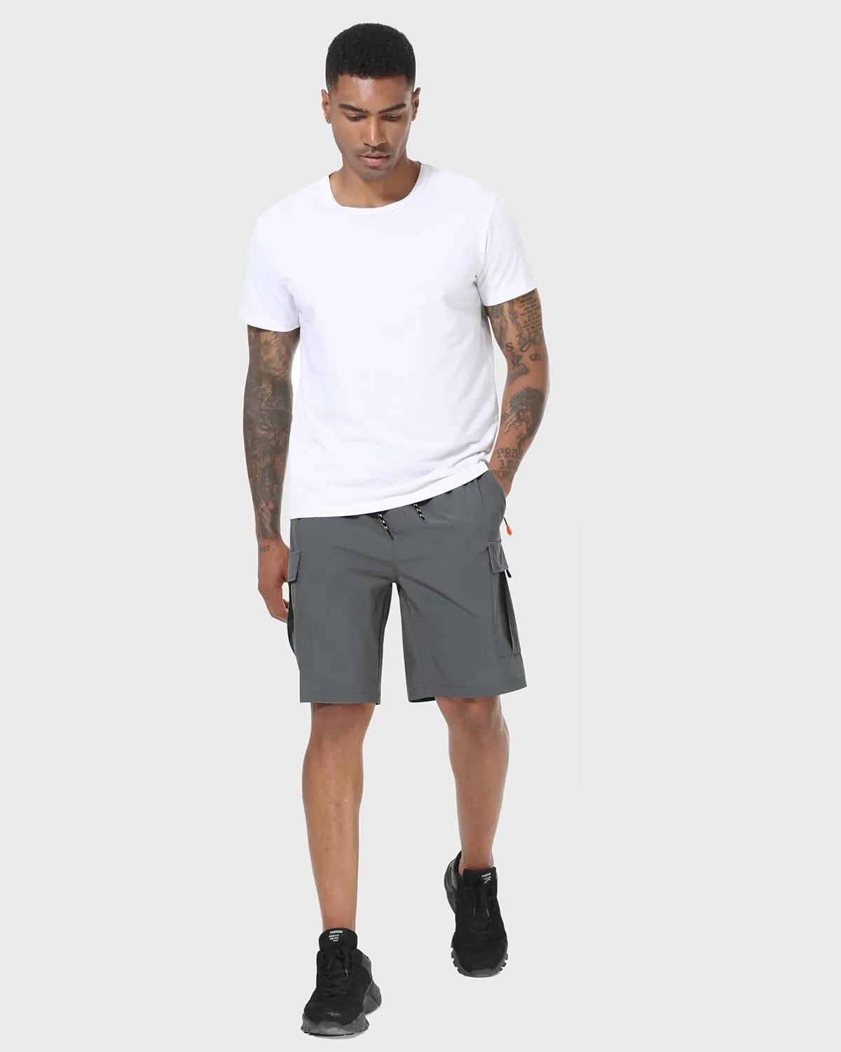 Men's Cargo Shorts Quick Dry Lightweight Stretch Hiking Shorts for Men with 5 Pockets No Lining