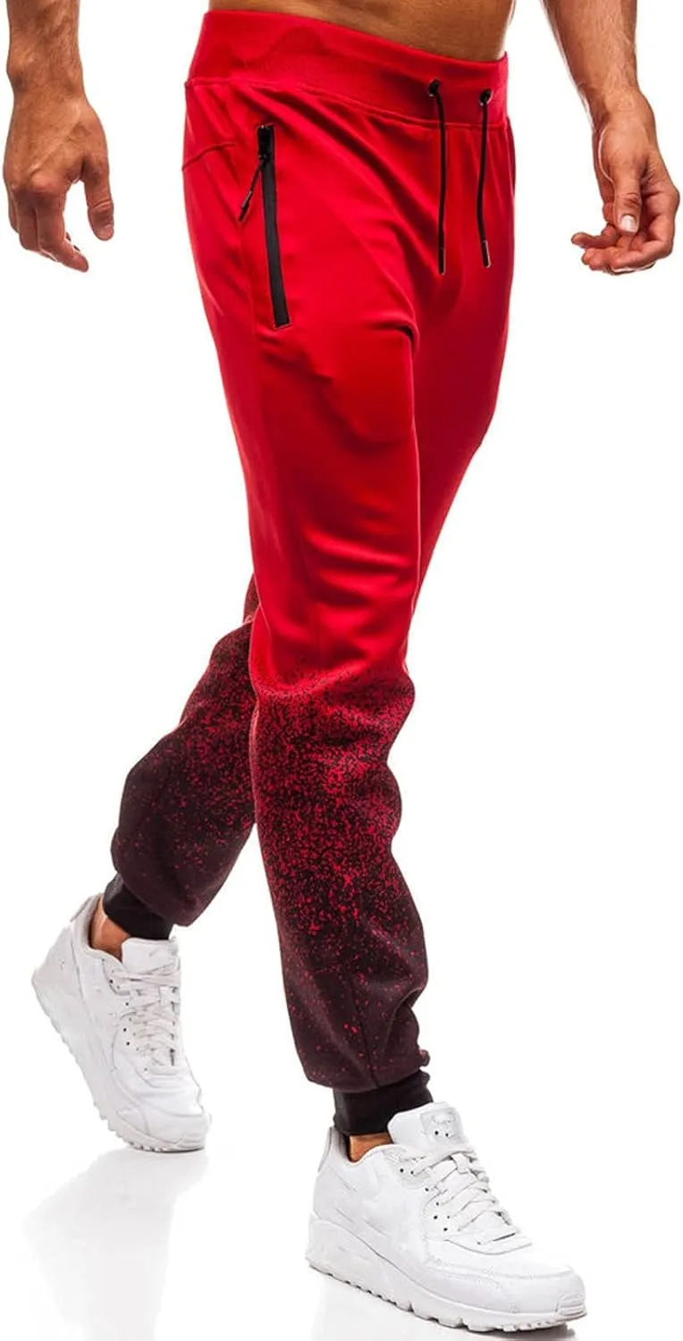 Men's Cargo Sweatpants Pockets Fleece Sweatpants for Men Women Letter Print Elastic Waist Jogger Pant Hip Hop Running