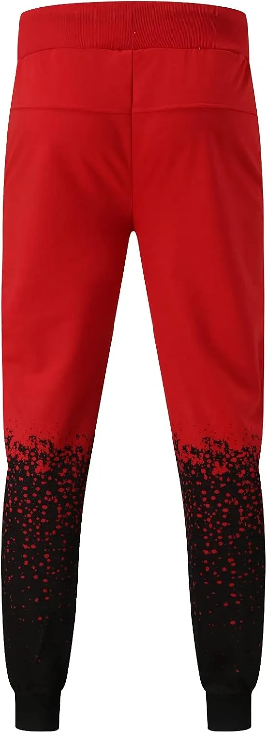 Men's Cargo Sweatpants Pockets Fleece Sweatpants for Men Women Letter Print Elastic Waist Jogger Pant Hip Hop Running