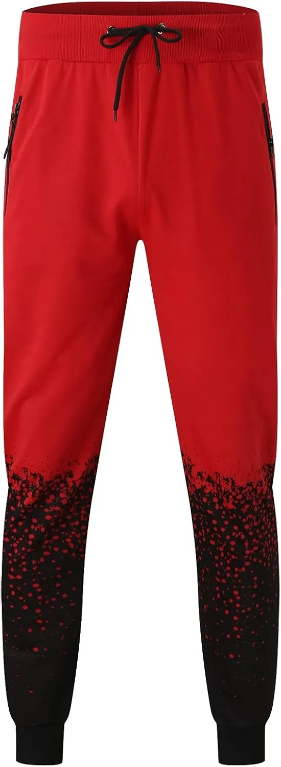 Men's Cargo Sweatpants Pockets Fleece Sweatpants for Men Women Letter Print Elastic Waist Jogger Pant Hip Hop Running