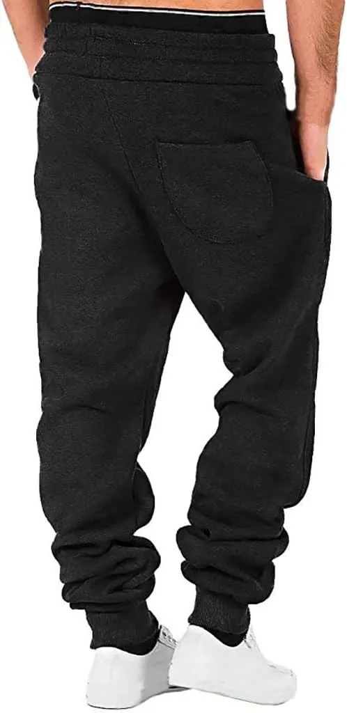 Men's Cargo Sweatpants Sports Outdoor Trousers Mens Active Fleece Athletic Sweatpant Basic Running Drawstring Joggers