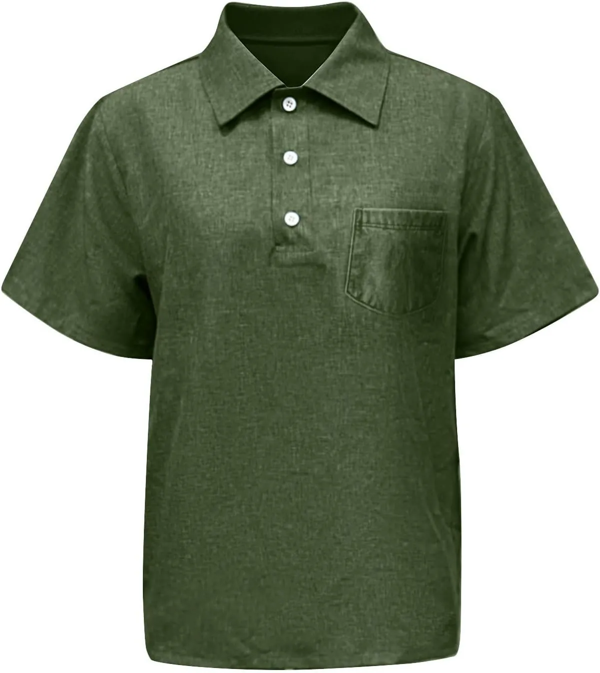 Men's Casual Polo Shirts Short Sleeve Classic Button Distressed Washed T-Shirt Summer Stylish Retro Golf Basic Tees