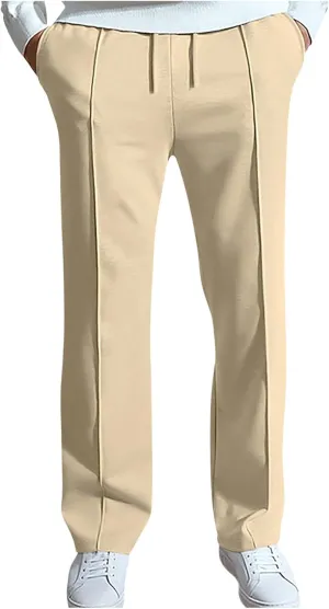 Men's Dress Pants Slim Fit Pleated Trousers for Office Business and Formal Events Pantalones de Hombre Slacks