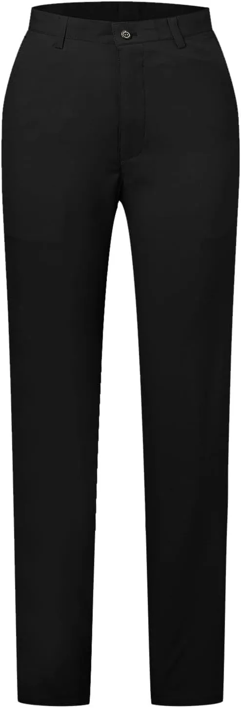 Men's Formal Wear Trousers with Pockets Straight Streamlined Solid Color Conference Formal Wear Suit Pants for Men