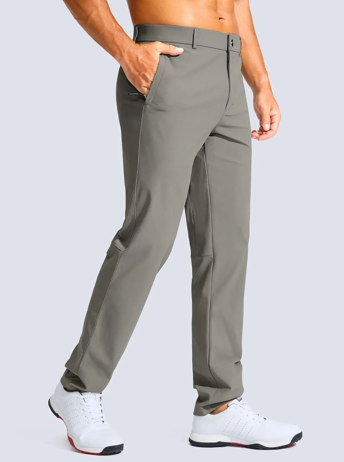 Men's Golf Pants - 30"/32"/34" Slim Fit Stretch Lightweight Dress Pants for Men with Zipper Pockets Casual Work